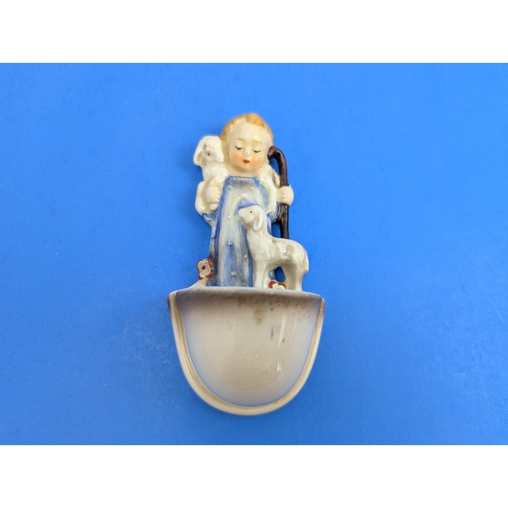 Vintage MI Hummel Goebel Good Shepherd W. Germany Holy Water Font 1983 #35-0